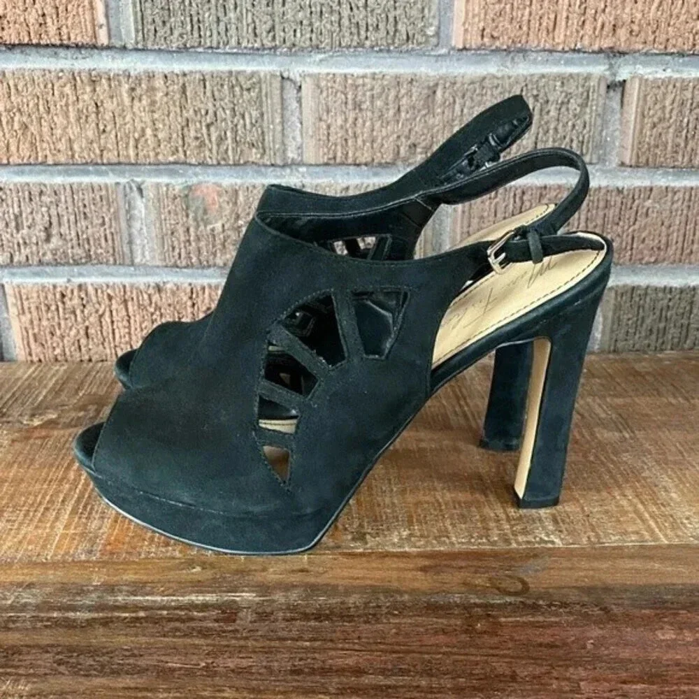 Marc Fisher, Trinaa Suede Platform Heels in Black‎